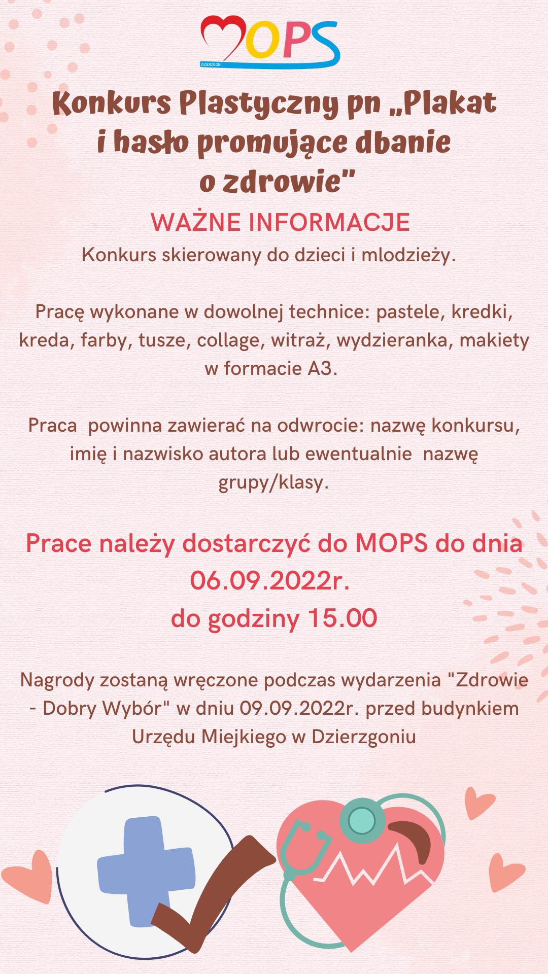 Plakat i hasło promujące dbanie o zdrowie