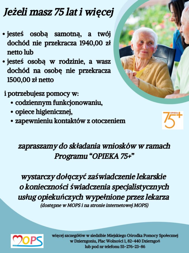 Program „Opieka 75 +” na rok 2024