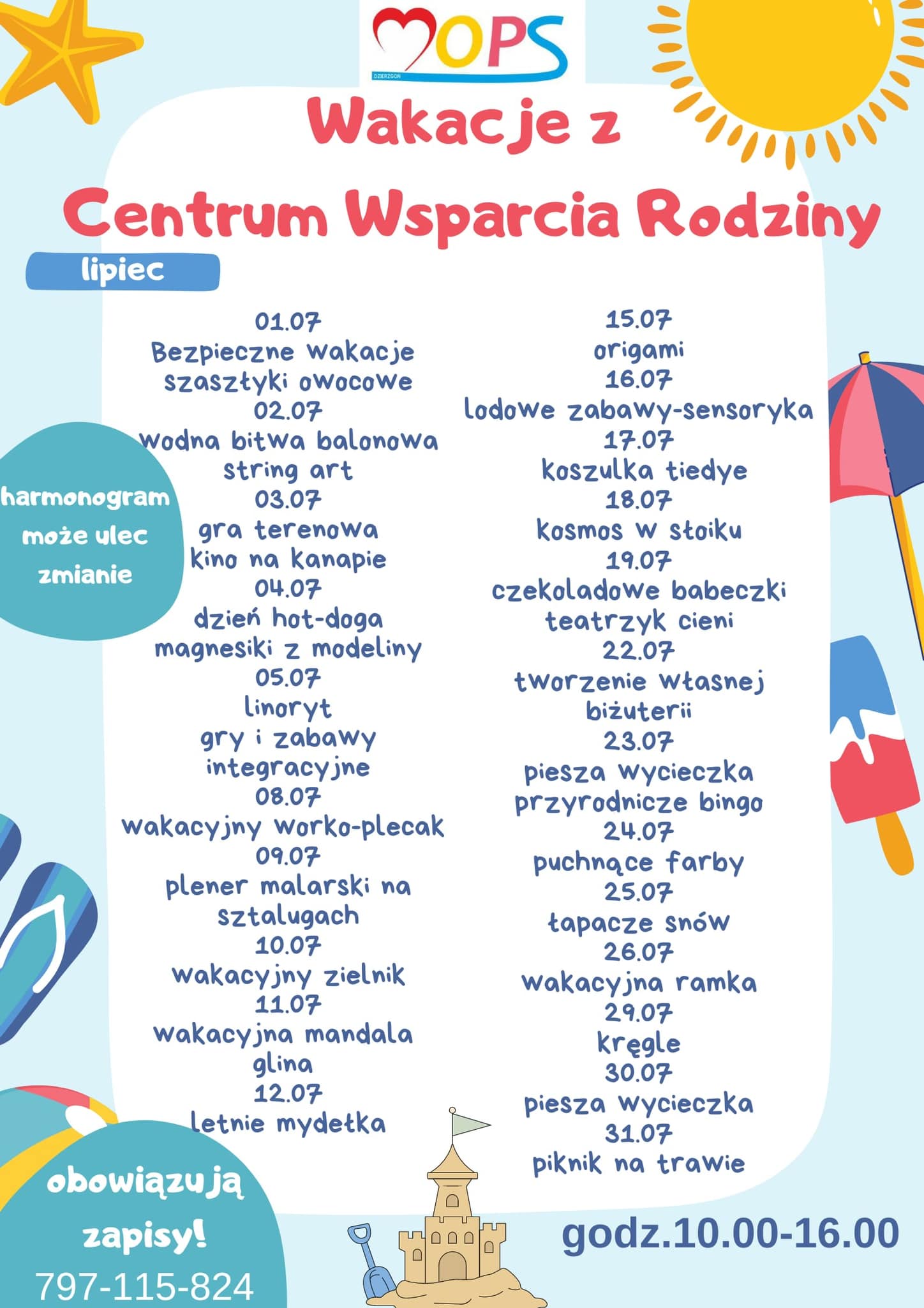 Wakacje w Centrum Wsparcia Rodziny