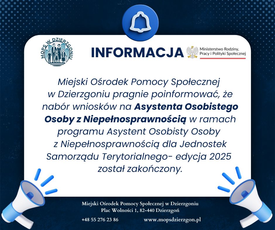 Informacja Asystent Osobisty Osoby z Niepełnosprawnością- edycja 2025