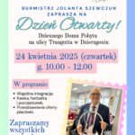 Zaproszenie na Dzień otwarty w Dziennym Domu Senior + w Dzierzgoniu 24 kwietnia 2025 w godzinach 10-12