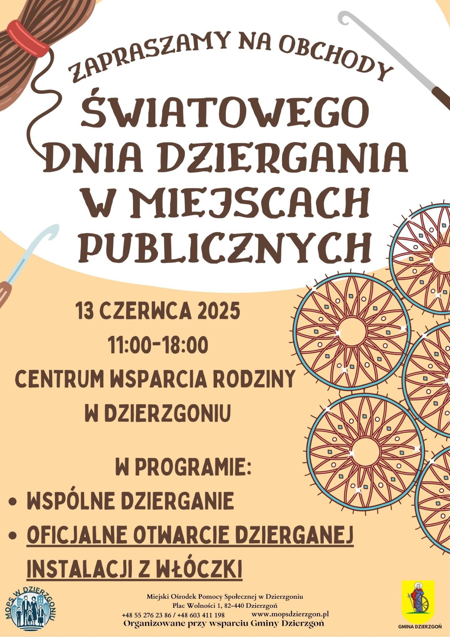 Światowy Dzień Dziergania w Miejscach Publicznych