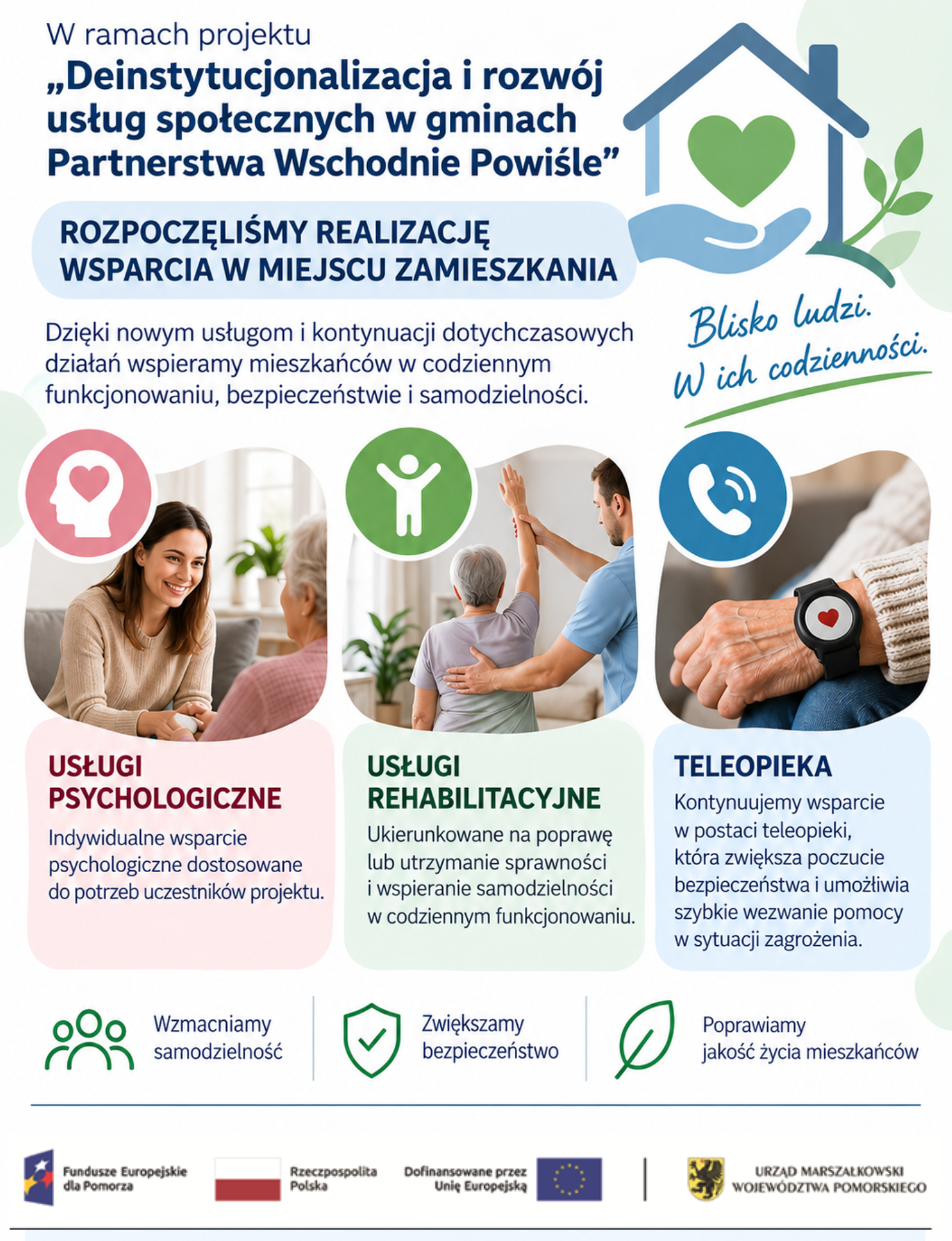Rozpoczęliśmy kolejne formy wsparcia w miejscu zamieszkania